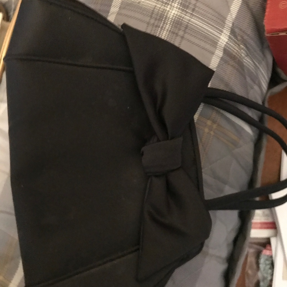 Black bowed purse